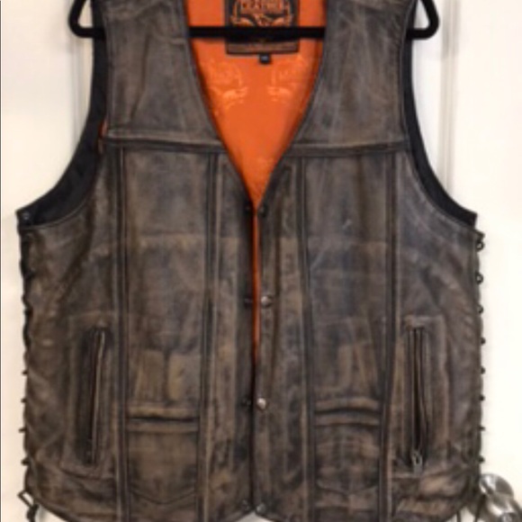 Milwaukee Leather Men’s Leather Vest 2XL - Picture 2 of 5